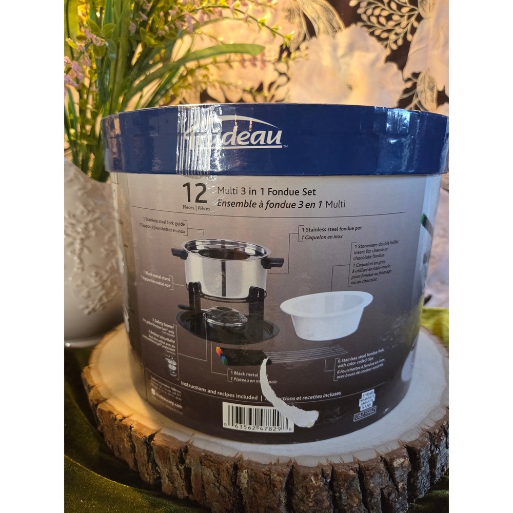 😎Trudeau Multi 3 in 1 Fondue Set 12 Piece Stainless‎ Steel Stoneware 0825962 - Picture 4 of 9
